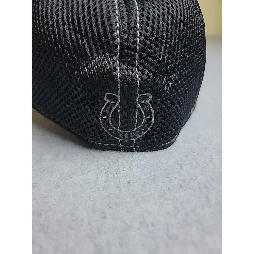 New Era‎ NFL Indianapolis Colts Hat Cap S M 39Thirty Black Embroidered Logo